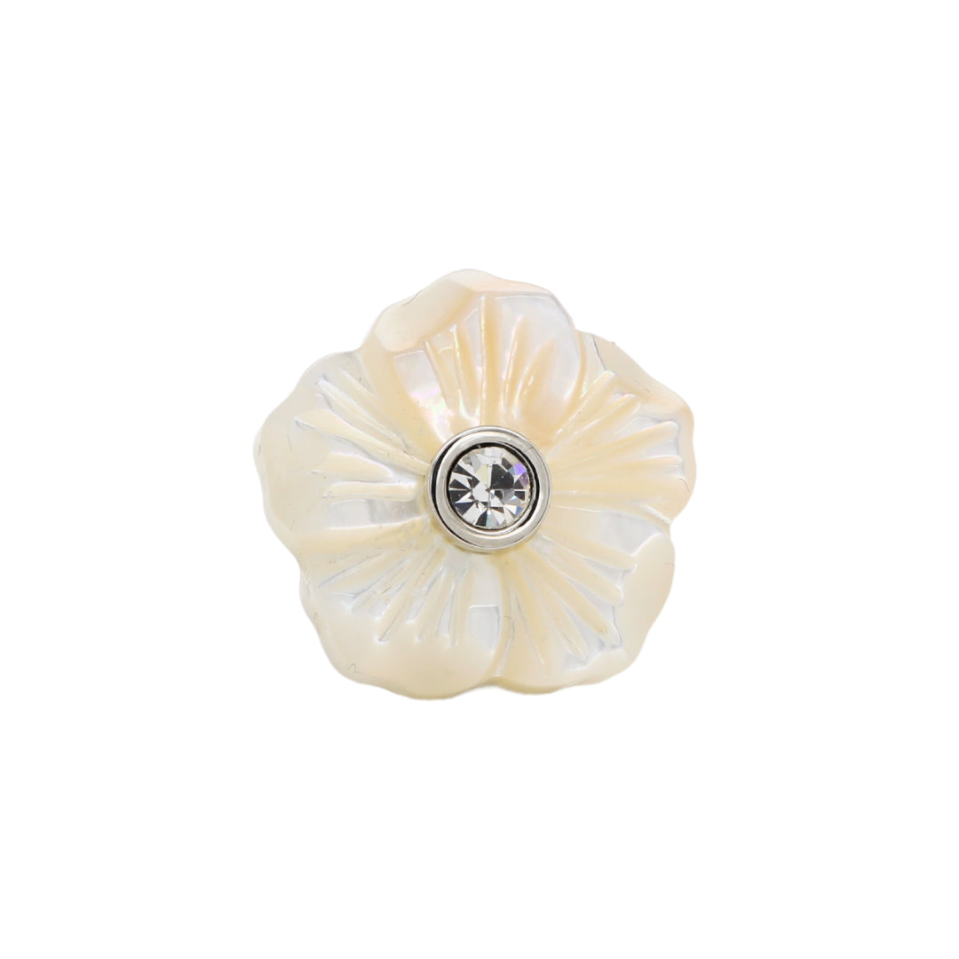 Mother of Pearl flower lapel pin