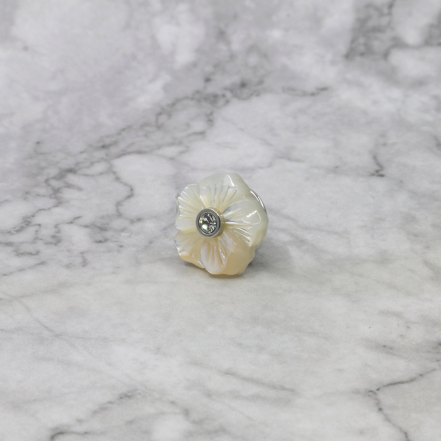 Mother of Pearl Flower Lapel Pin