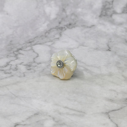 Mother of Pearl Flower Lapel Pin